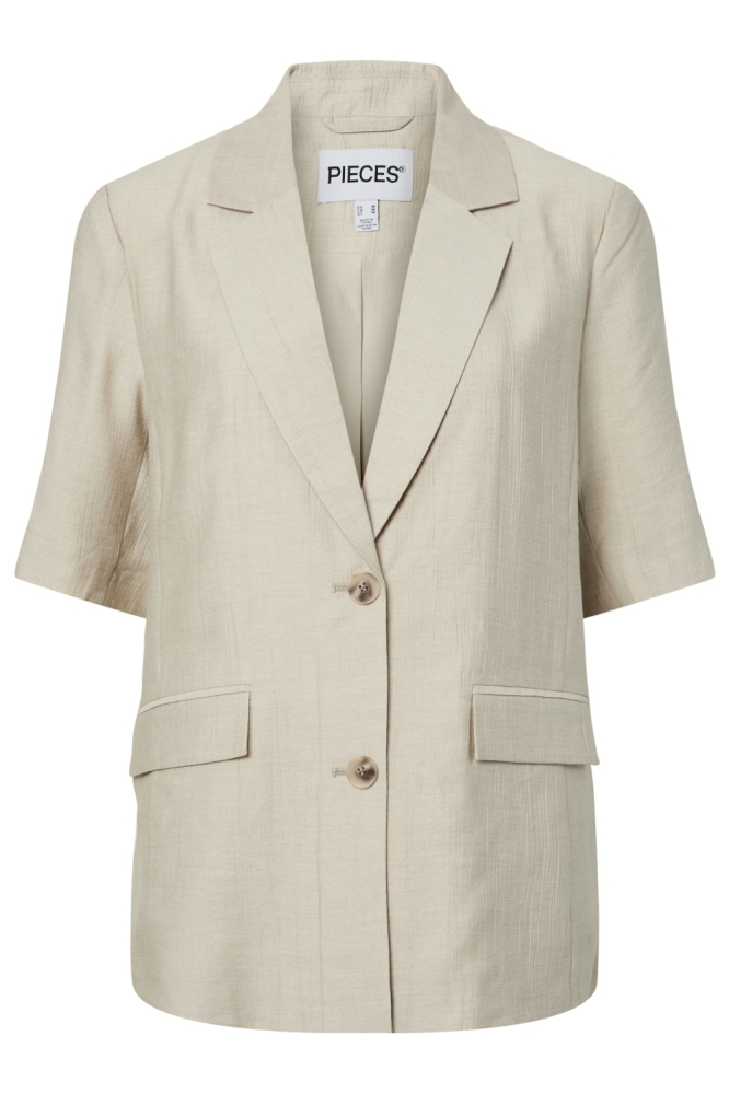 Pieces beige dames blazer | Vooraanzicht