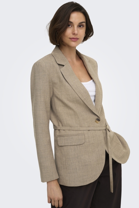 Jacqueline de Yong camel dames blazer | Model zijaanzicht