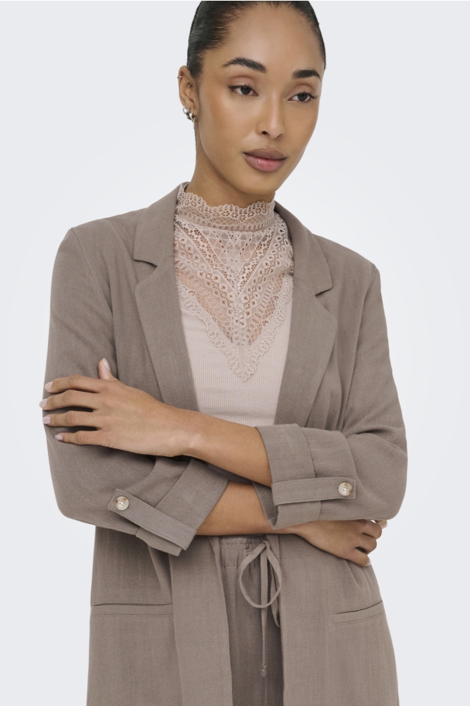 Only bruine dames blazer | Close up