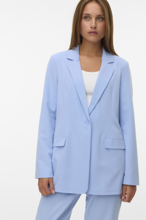 Vero Moda blauwe dames blazer | Model vooraanzicht