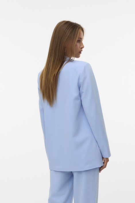 Vero Moda blauwe dames blazer | Model achteraanzicht