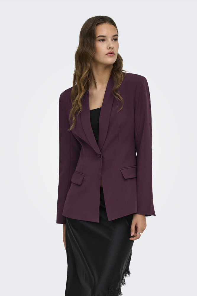 Only bordeaux dames blazer | Model vooraanzicht