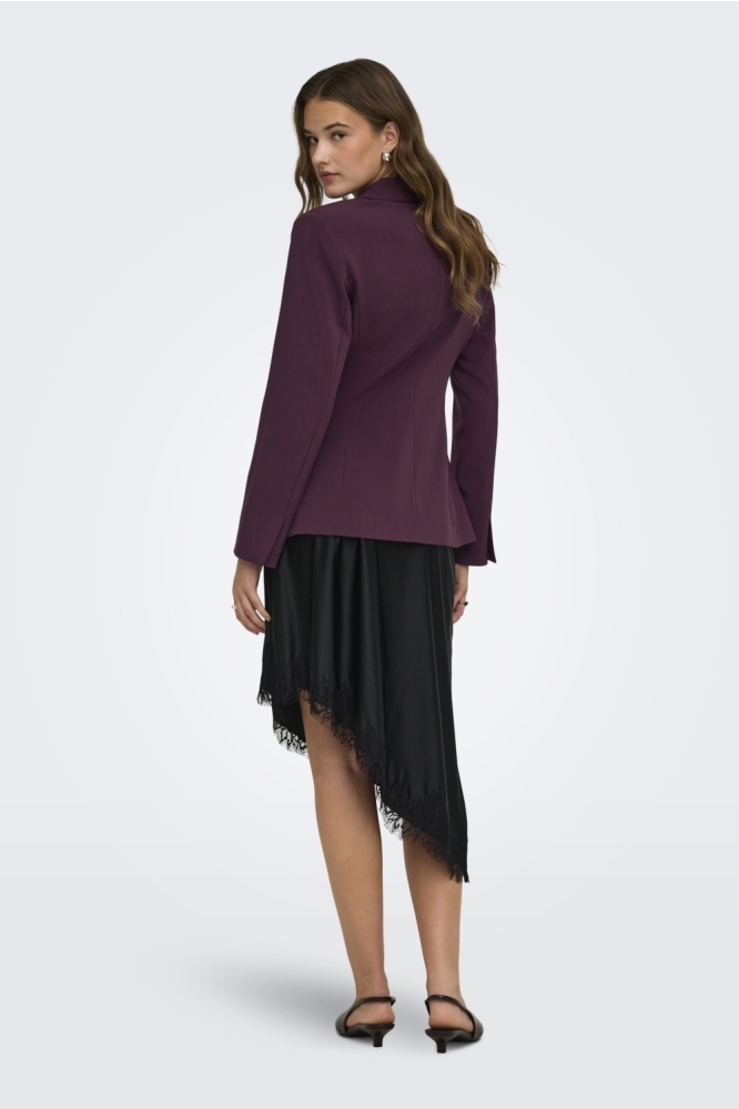 Only bordeaux dames blazer | Model achteraanzicht