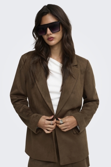 Only onladdi l/s faux suede blazer tlr Bruin