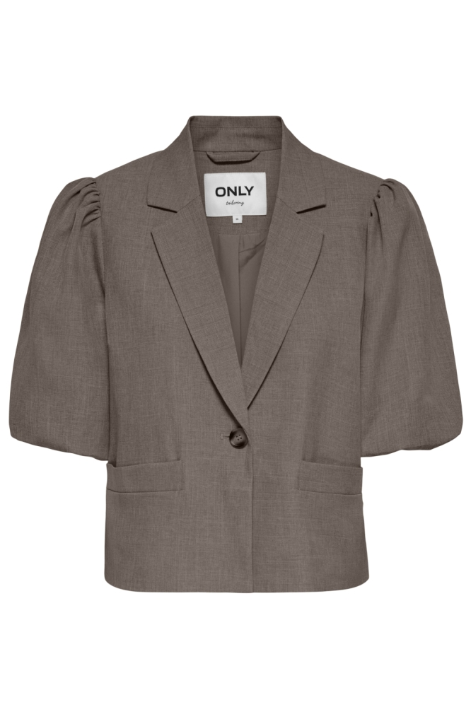 Only taupe dames blazer | Vooraanzicht
