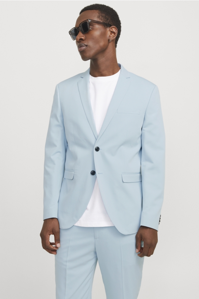 Jack & Jones blauwe heren colbert | Model vooraanzicht