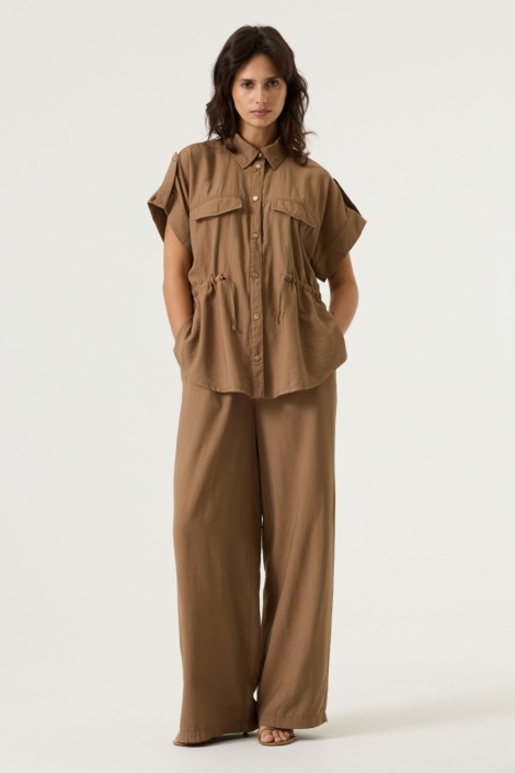 Garcia taupe dames blouse | Model