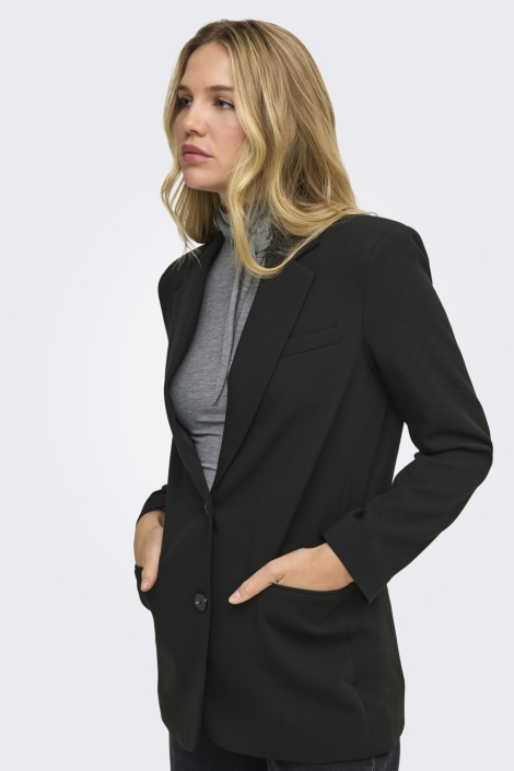 Jacqueline de Yong zwarte dames blazer | Model zijaanzicht