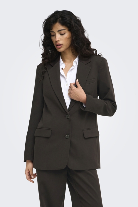 Jacqueline de Yong bruine dames blazer | Model vooraanzicht