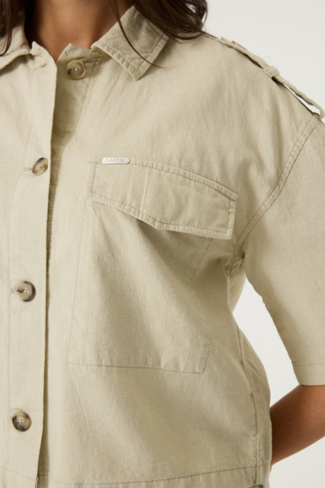 Garcia groene dames blouse | Close up