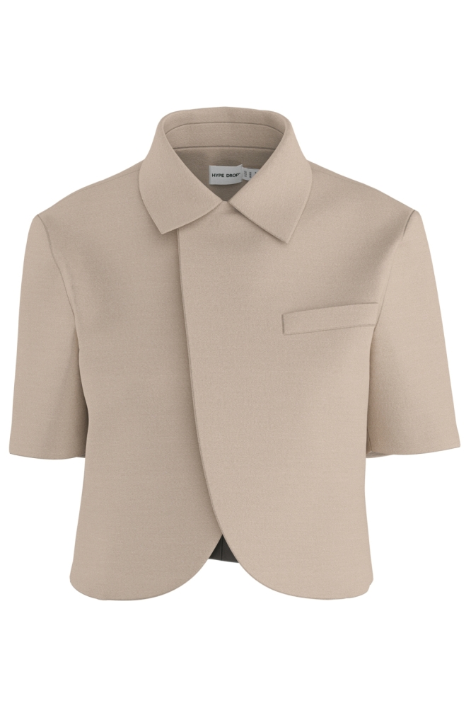 Hypedrop beige dames blazer | Vooraanzicht