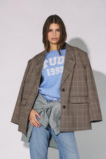 Noisy may Blazer NMWERA L/S SLIT BLAZER TLR 27038196 OATMEAL/FIG