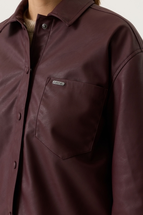 Garcia bordeaux dames blouse | Close up