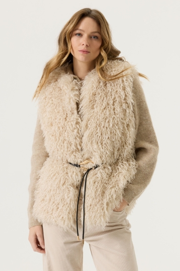 Garcia Vest TEDDY GILET V260293 5853 NEUTRAL BLONDE