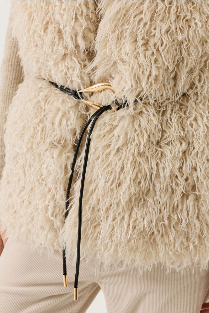 Garcia beige dames gilet | Close up