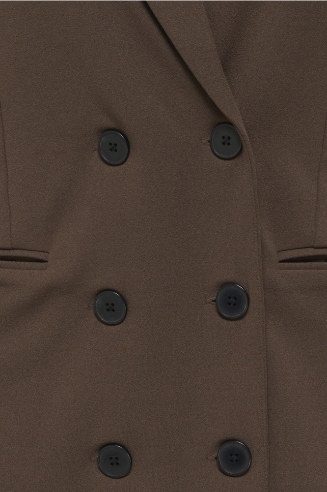 Jacqueline de Yong bruine dames jurk | Close up
