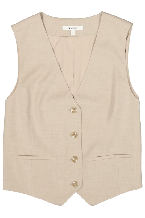 Garcia zand dames gilet | Vooraanzicht