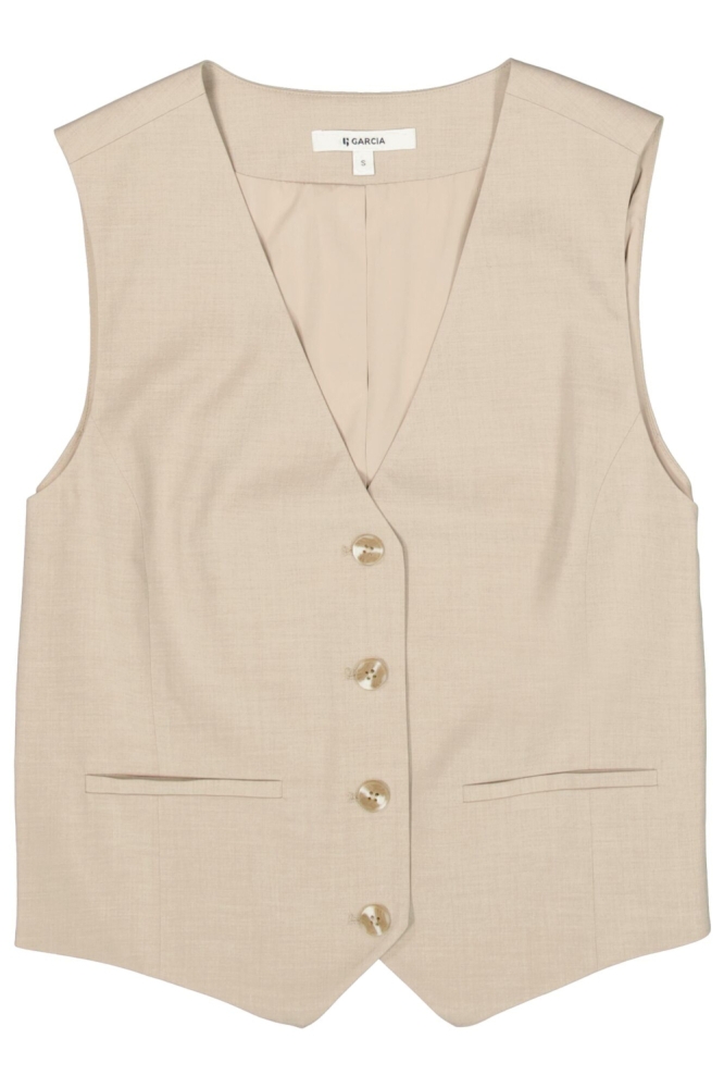 Garcia zand dames gilet | Vooraanzicht