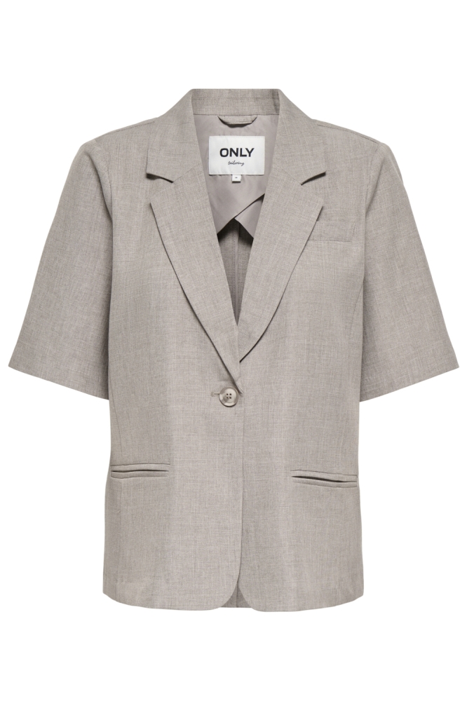 Only taupe dames blazer | Vooraanzicht