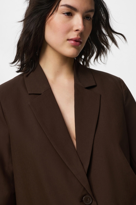 Pieces bruine dames blazer | Close up