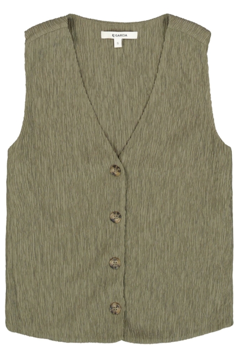 Garcia groene dames gilet | Vooraanzicht