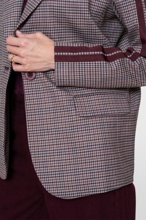 Geisha bordeaux dames blazer | Close up