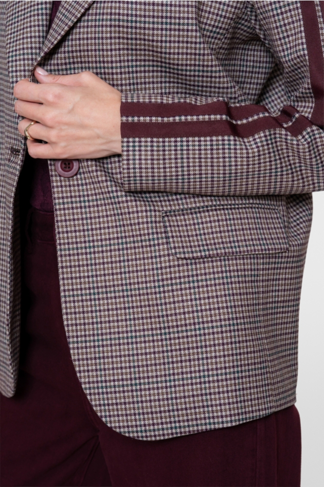Geisha bordeaux dames blazer | Close up