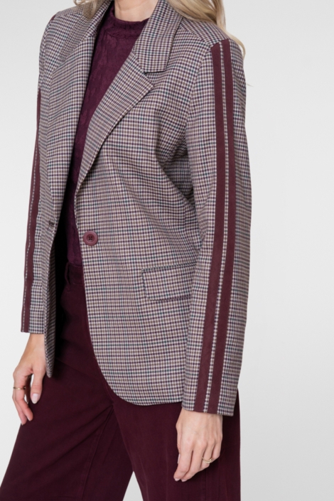 Geisha bordeaux dames blazer | Close up