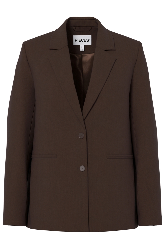 Pieces bruine dames blazer | Vooraanzicht