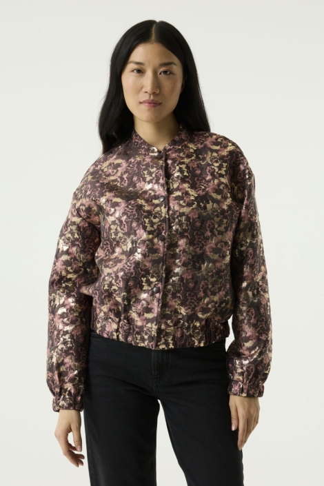 Garcia roze dames vest | Model vooraanzicht