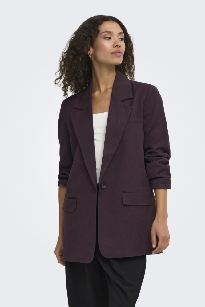 Only bordeaux dames blazer | Model vooraanzicht