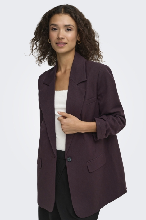 Only bordeaux dames blazer | Model vooraanzicht