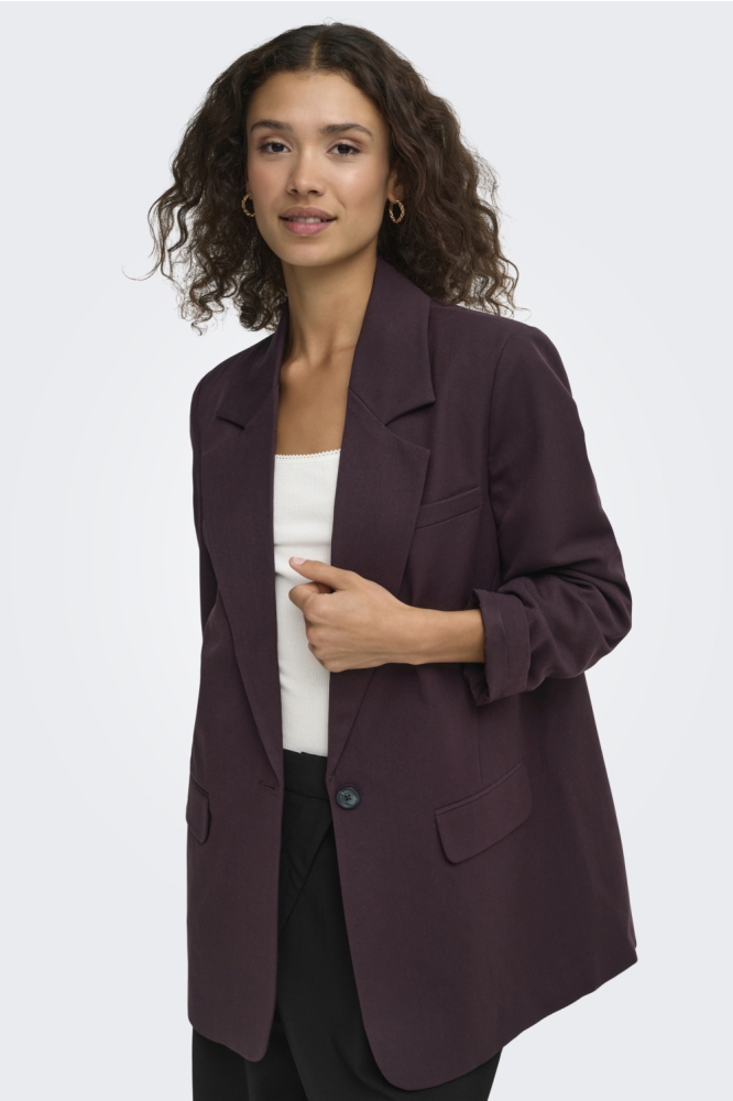 Only bordeaux dames blazer | Model vooraanzicht