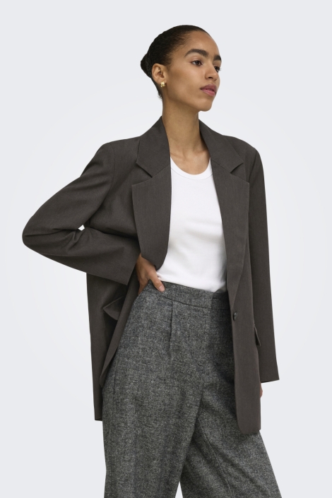 Only bruine dames blazer | Model vooraanzicht