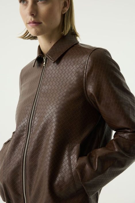 Garcia bruine dames jas | Model vooraanzicht