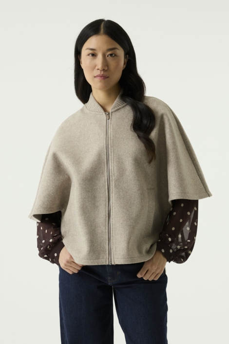 Garcia zand dames jas | Model vooraanzicht