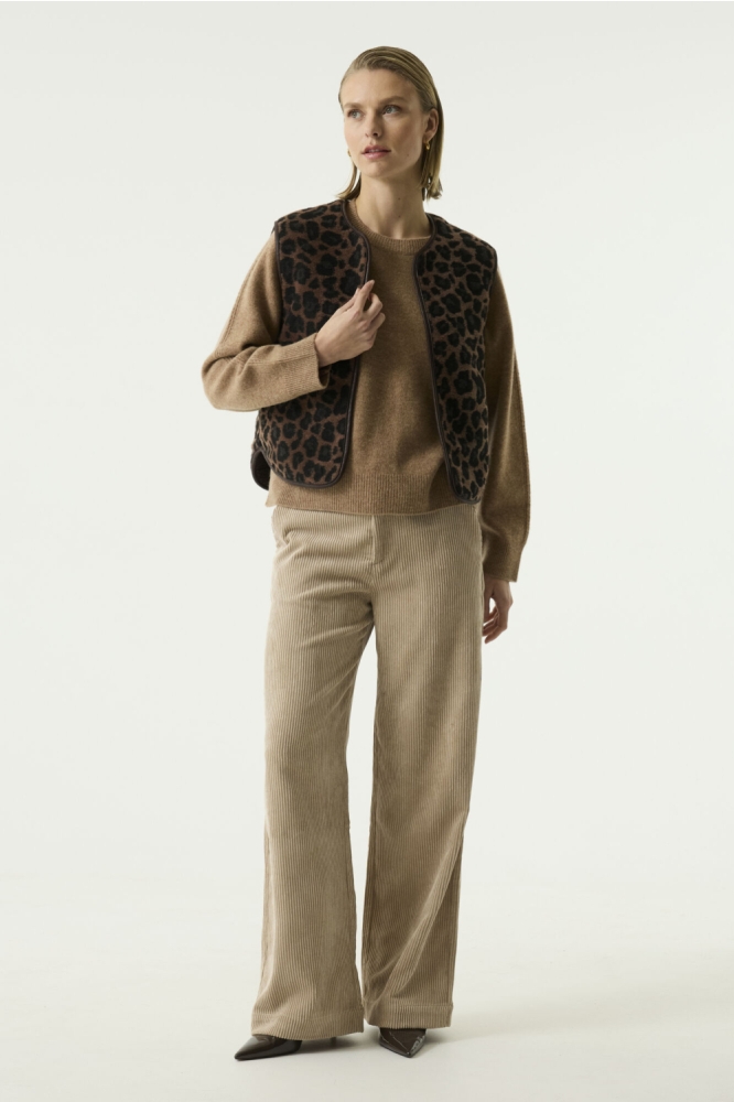Garcia bruine dames gilet | Model