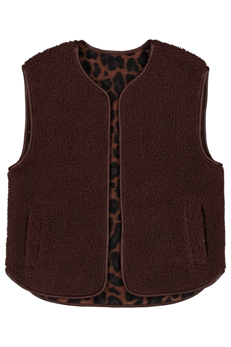 Garcia bruine dames gilet | Vooraanzicht