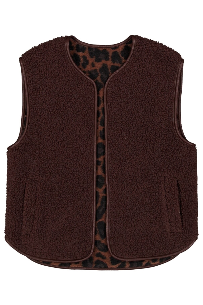 Garcia bruine dames gilet | Vooraanzicht