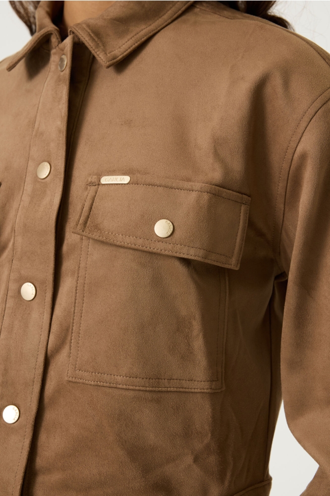 Garcia taupe dames jas | Close up
