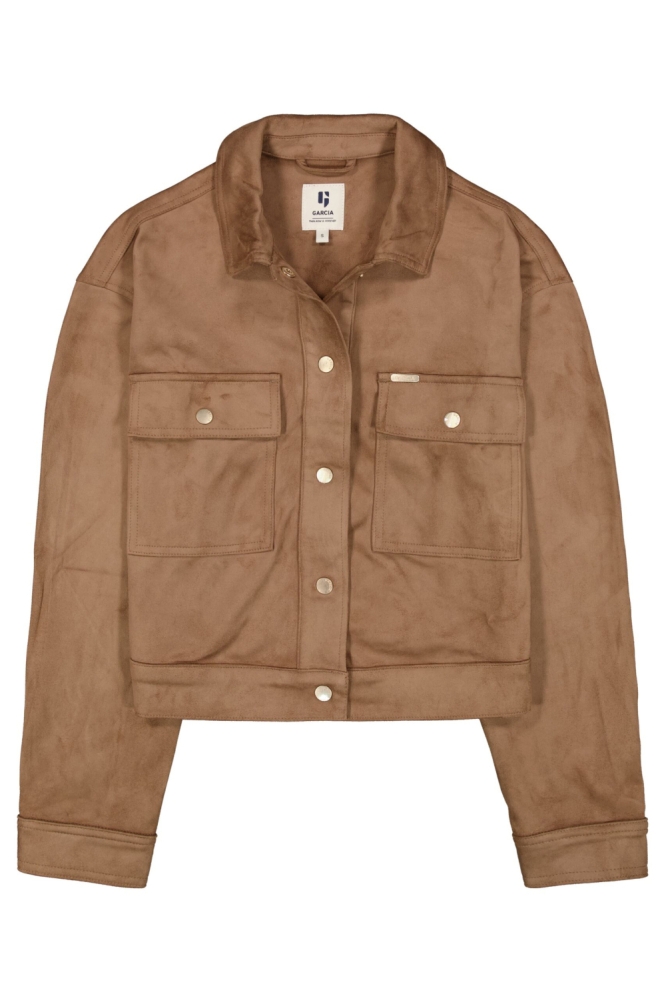 Garcia taupe dames jas | Vooraanzicht