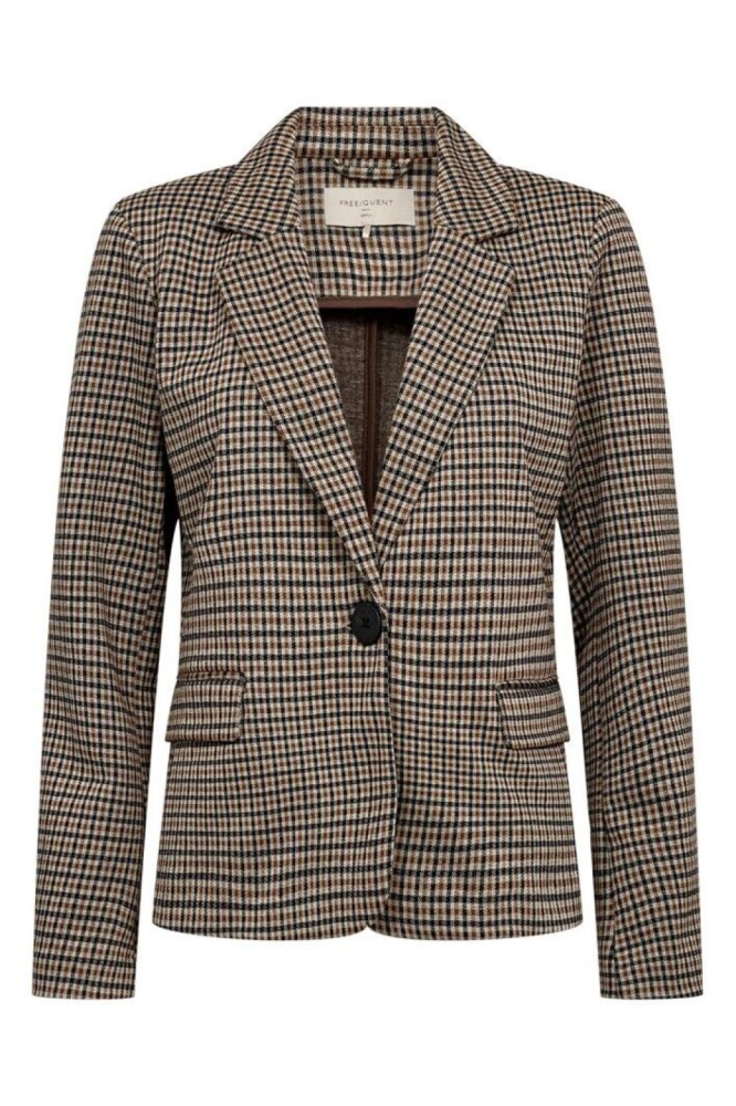 Freequent bruine dames blazer | Vooraanzicht