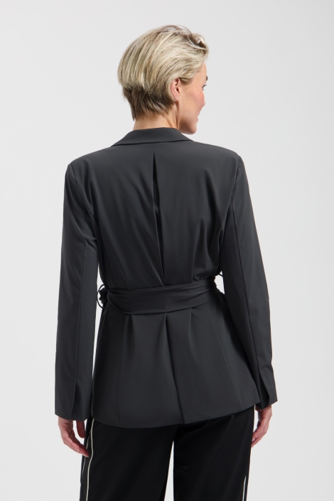 Lady Day grijze dames blazer | Model achteraanzicht