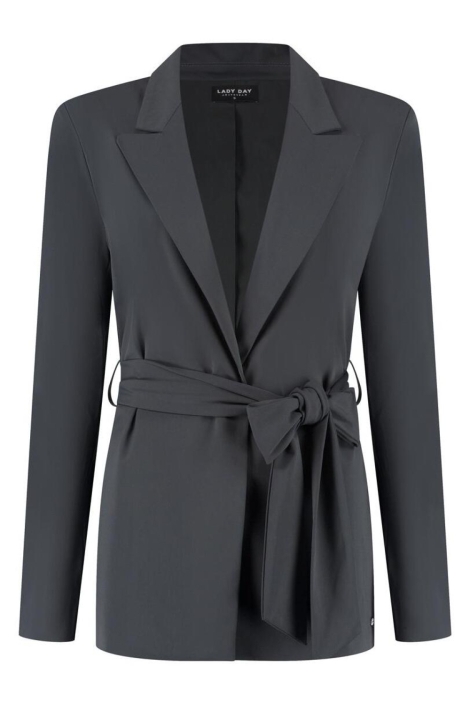 Lady Day grijze dames blazer | Vooraanzicht