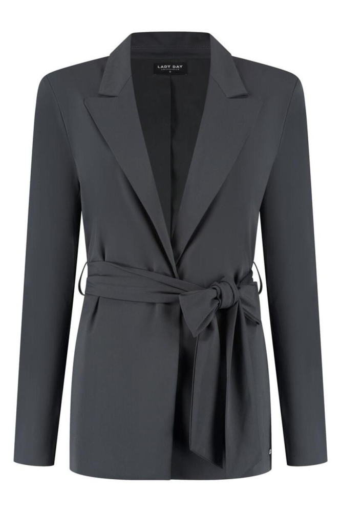 Lady Day grijze dames blazer | Vooraanzicht