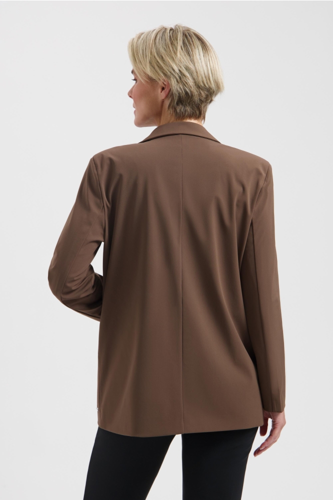 Lady Day bruine dames blazer | Model achteraanzicht