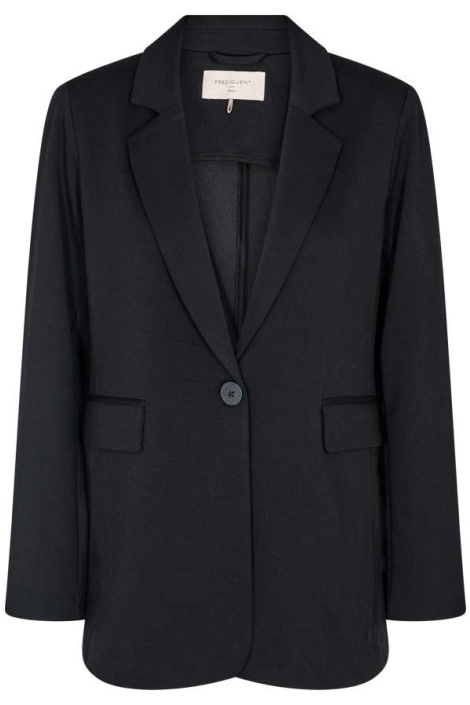 Freequent zwarte dames blazer | Model vooraanzicht