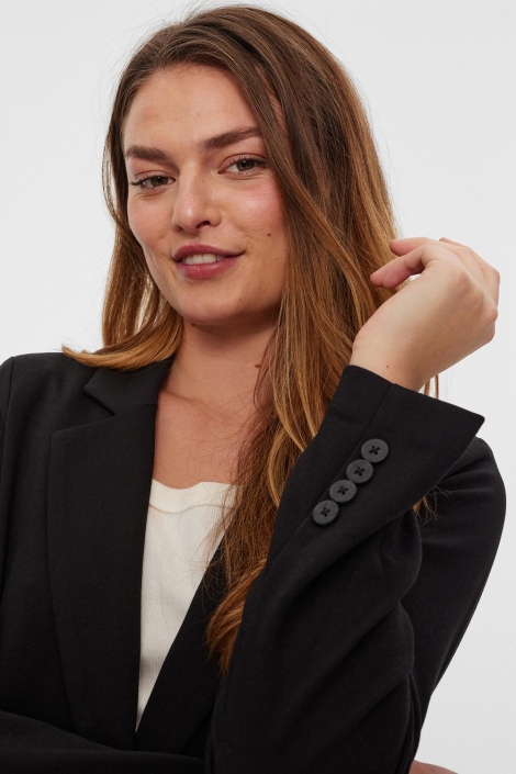 Freequent zwarte dames blazer | Close up