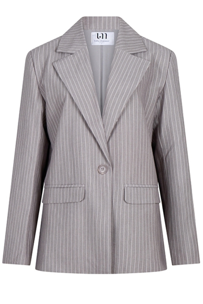 Lofty Manner grijze dames blazer | Vooraanzicht