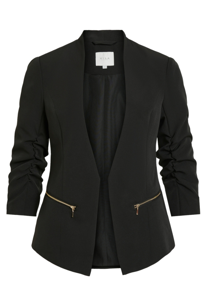 Vila zwarte dames blazer | Vooraanzicht